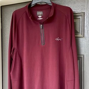 Greg Norman Tasso Elba Golf 1/4 Zip Pullover Men’s  Play Dry, Maroon, Size XL